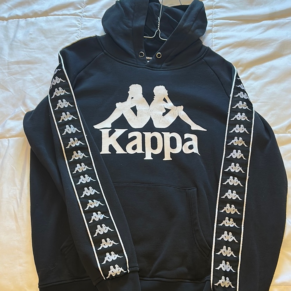 Kappa Black Hoodie with White Logo - Picture 2 of 3